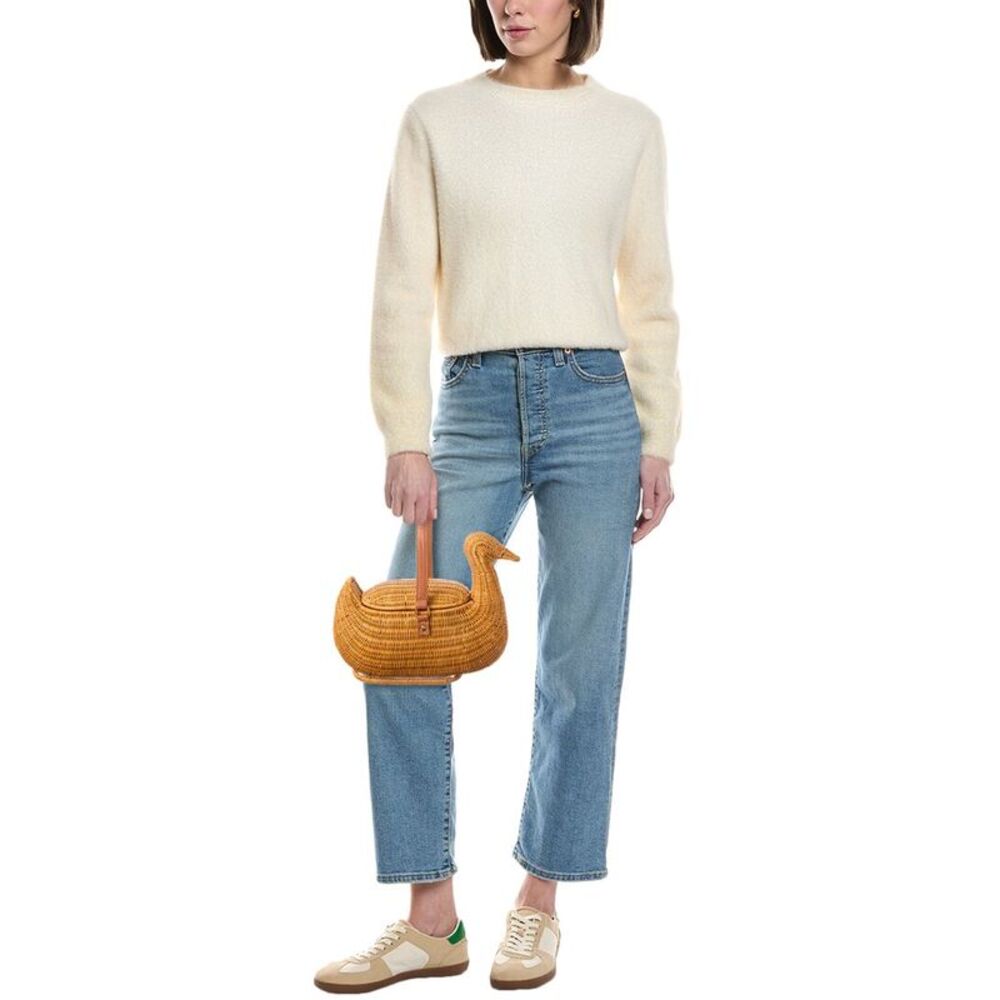 Serpui Josh Duck Mini Basket Bag, Beige - Picture 4 of 4